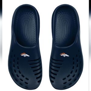 FOCO Men's XL 13-14 Navy Denver Broncos Sunny Day Clogs - New